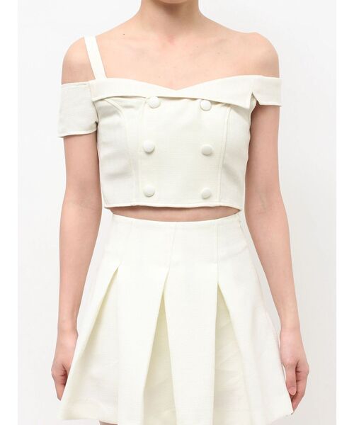 EATME（イートミー）の「テーラードカラーアシンメトリーブラウス（シャツ/ブラウス・レディース・ブルー/オフホワイト/ブラック・FREE）」の12枚目の写真