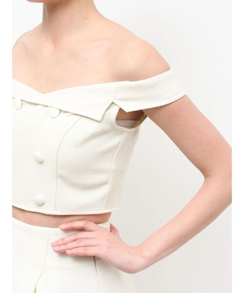 EATME（イートミー）の「テーラードカラーアシンメトリーブラウス（シャツ/ブラウス・レディース・ブルー/オフホワイト/ブラック・FREE）」の16枚目の写真