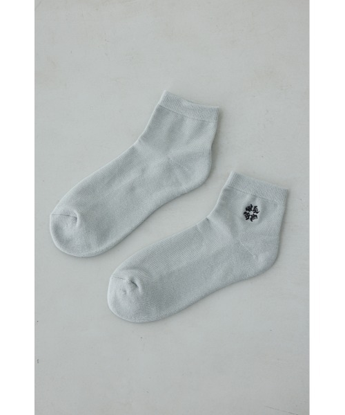 AZUL by moussy（アズールバイマウジー）の「ワンポイント刺繍アンクルソックス（ソックス/靴下・メンズ・ブラック/グレー/ブルー・FREE）」の8枚目の写真