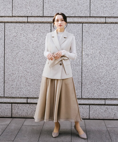 Sirin(シリン)の「エアリーギャザースカート【2サイズ展開】(スカート・レディース・ネイビー/ベージュ・SMALL/X-SMALL)」の6枚目の写真