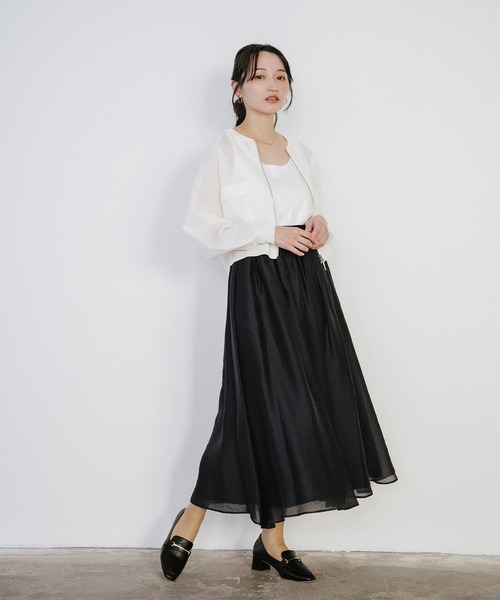 Sirin(シリン)の「エアリーギャザースカート【2サイズ展開】(スカート・レディース・ネイビー/ベージュ・SMALL/X-SMALL)」の16枚目の写真