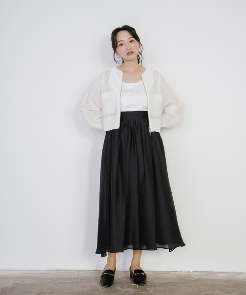 Sirin(シリン)の「エアリーギャザースカート【2サイズ展開】(スカート・レディース・ネイビー/ベージュ・SMALL/X-SMALL)」の17枚目の写真