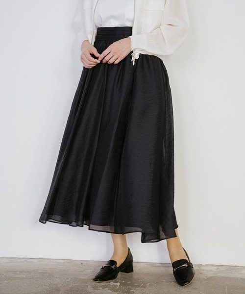 Sirin(シリン)の「エアリーギャザースカート【2サイズ展開】(スカート・レディース・ネイビー/ベージュ・SMALL/X-SMALL)」の18枚目の写真