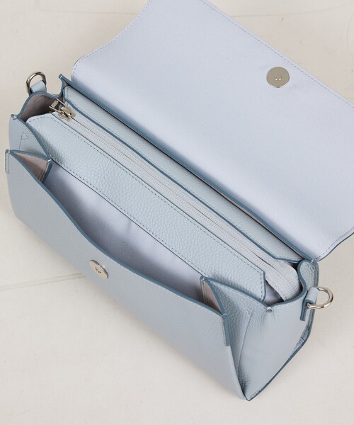 LOWELL things（ロウェル　シングス）の「Stri/レザークロスボディバッグ（ボディバッグ/ウエストポーチ・レディース・ブラック/ライトブルー/アイボリー・フリー）」の22枚目の写真