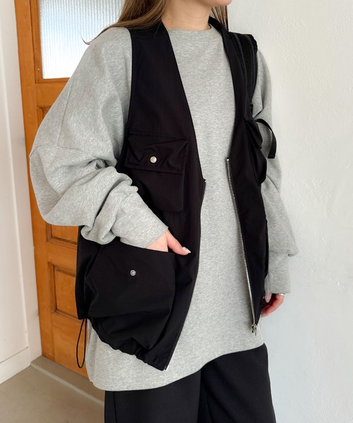 PICHI（ピイチ）の「ミリタリーベスト（ベスト・レディース・ブラック/ベージュ/カーキ・FREE）」の22枚目の写真