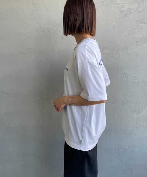 THOUSAND MILE（サウザンドマイル）の「[THOUSAND MILE/サウザンドマイル] ブランドロゴ バックプリント ショートスリーブTシャツ（Tシャツ/カットソー・レディース・ホワイト/グリーン/ブラック・M/L）」の12枚目の写真