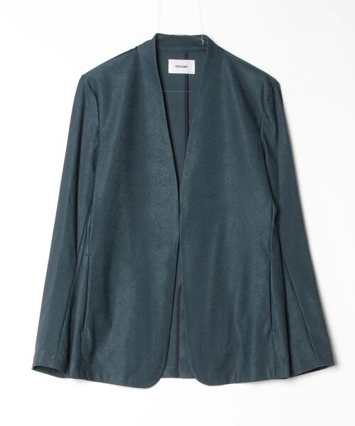 TORNADO MART（トルネードマート）の「ＴOＲＵＮＥ∴４ＷＡＹ　Ｗａｌｌ　Ｇｒｉｄジャガードノーカラージャケット（Tシャツ/カットソー・メンズ・ライトグレー/ブラック/ダークグリーン・M/L/LL）」の3枚目の写真