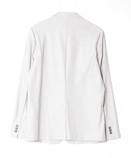 TORNADO MART（トルネードマート）の「ＴOＲＵＮＥ∴４ＷＡＹ　Ｗａｌｌ　Ｇｒｉｄジャガードノーカラージャケット（Tシャツ/カットソー・メンズ・ライトグレー/ブラック/ダークグリーン・M/L/LL）」の4枚目の写真