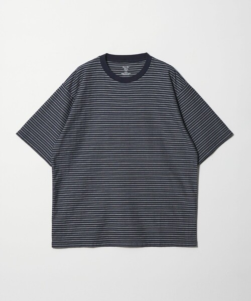 Steven Alan(スティーブンアラン)の「<Steven Alan> オーガニックコットン ボーダー ショートスリーブ Tシャツ(Tシャツ/カットソー・メンズ・ネイビー/ダークブラウン/オリーブ/ブラック/オフホワイト・XL/L/S/M)」の5枚目の写真