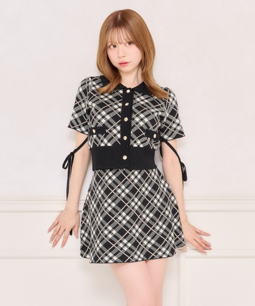 apres jour（アプレジュール）の「【セット着用可能】袖リボンチェックニットトップス（ニット/セーター・レディース・グレー/ピンクベージュ/ブラック・フリー/X-LARGE）」の18枚目の写真