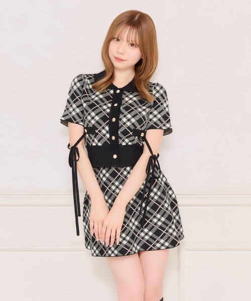 apres jour（アプレジュール）の「【セット着用可能】袖リボンチェックニットトップス（ニット/セーター・レディース・グレー/ピンクベージュ/ブラック・フリー/X-LARGE）」の19枚目の写真