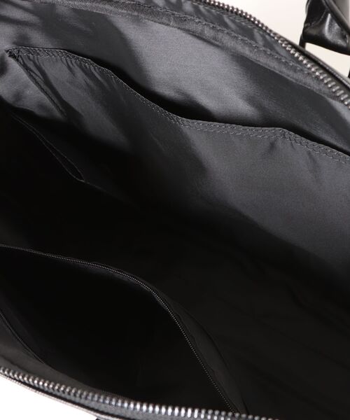 TAKA-Q(タカキュー)の「ブリーフ バッグ メンズ ビジネス 鞄 2WAY A4対応 クッションポケット 合成皮革 切替(ビジネスバッグ・メンズ・グレー系その他2/ブラック・FREE)」の5枚目の写真