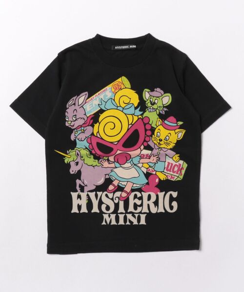 HYSTERIC MINI(ヒステリックミニ)の「HYSTERIC MINI IN WONDERLAND 半袖Tシャツ(Tシャツ/カットソー・キッズ・ブラック/ホワイト・100)」の2枚目の写真