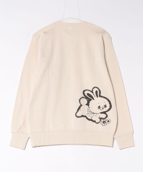 KawaeKayo(カワエカヨ)の「Pyon Pyon-TR(スウェット・レディース・ベージュ/チェリーピンク・XL/S/L/XXL/M)」の5枚目の写真