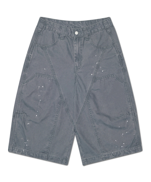 NOMANUAL(NOMANUAL)の「PAINTED DOUBLE KNEE SHORTS - WASHED GRAY(その他パンツ・レディース・その他・MEDIUM/LARGE/X-LARGE/SMALL)」の2枚目の写真