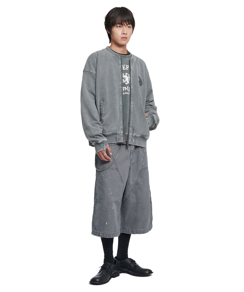 NOMANUAL(NOMANUAL)の「PAINTED DOUBLE KNEE SHORTS - WASHED GRAY(その他パンツ・レディース・その他・MEDIUM/LARGE/X-LARGE/SMALL)」の4枚目の写真