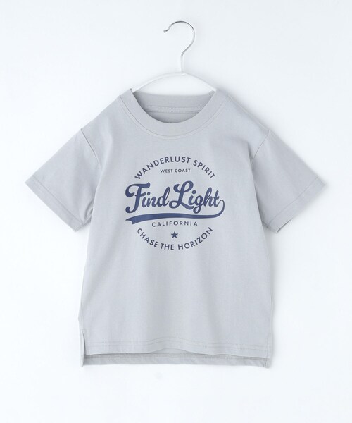 THE SHOP TK (ザ ショップ ティーケー )の「天竺アソート アメカジプリント 半袖Tシャツ ロゴ・キャット・ハンバーガー(Tシャツ/カットソー・キッズ・ライトグレー系/ネイビー系/オフホワイト/スミクロ/ピンク系その他/アイボリー系3/ベージュ系その他6・16/12/11/15 /14/13)」の3枚目の写真
