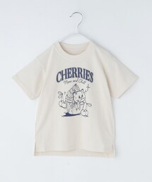 THE SHOP TK （ザ ショップ ティーケー ）の「天竺アソート アメカジプリント 半袖Tシャツ ロゴ・キャット・ハンバーガー（Tシャツ/カットソー）」