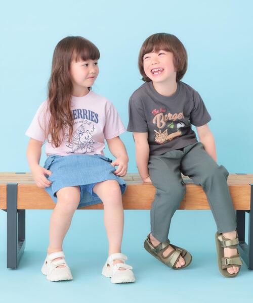 THE SHOP TK (ザ ショップ ティーケー )の「天竺アソート アメカジプリント 半袖Tシャツ ロゴ・キャット・ハンバーガー(Tシャツ/カットソー・キッズ・ライトグレー系/ネイビー系/オフホワイト/スミクロ/ピンク系その他/アイボリー系3/ベージュ系その他6・16/12/11/15 /14/13)」の10枚目の写真