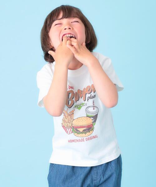 THE SHOP TK (ザ ショップ ティーケー )の「天竺アソート アメカジプリント 半袖Tシャツ ロゴ・キャット・ハンバーガー(Tシャツ/カットソー・キッズ・ライトグレー系/ネイビー系/オフホワイト/スミクロ/ピンク系その他/アイボリー系3/ベージュ系その他6・16/12/11/15 /14/13)」の12枚目の写真