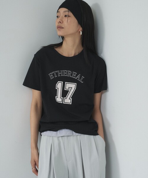 GALLEST（ギャレスト）の「ナンバリングTシャツ（Tシャツ/カットソー・レディース・ベージュ/ホワイト/ブラック・38）」の2枚目の写真
