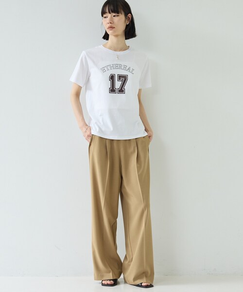 GALLEST（ギャレスト）の「ナンバリングTシャツ（Tシャツ/カットソー・レディース・ベージュ/ホワイト/ブラック・38）」の12枚目の写真