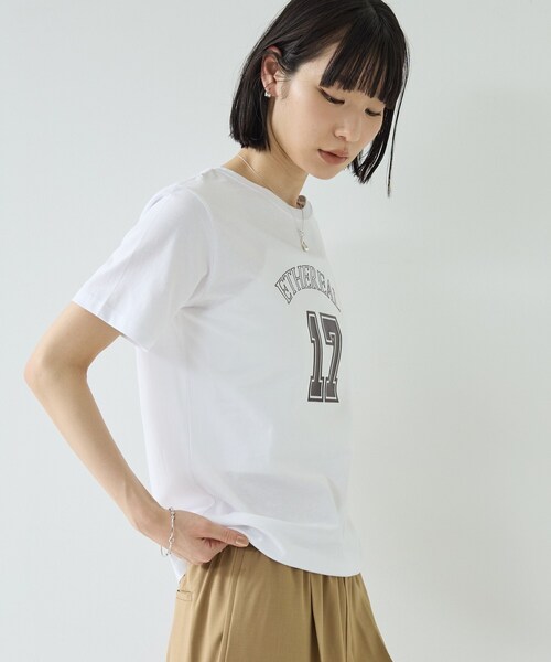 GALLEST（ギャレスト）の「ナンバリングTシャツ（Tシャツ/カットソー・レディース・ベージュ/ホワイト/ブラック・38）」の14枚目の写真