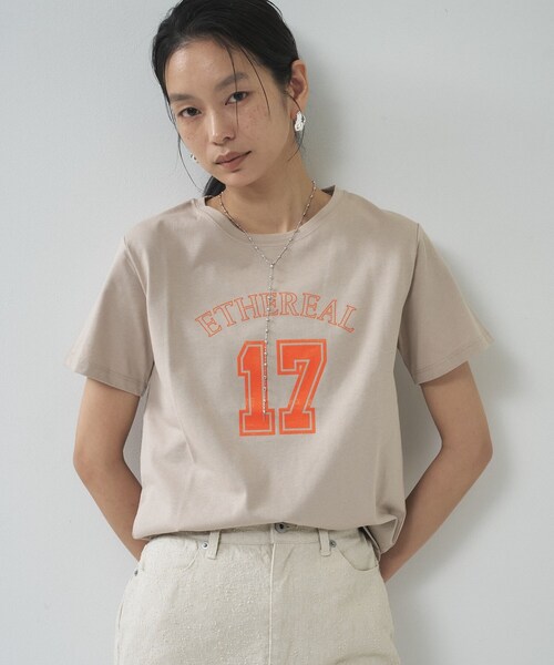 GALLEST（ギャレスト）の「ナンバリングTシャツ（Tシャツ/カットソー・レディース・ベージュ/ホワイト/ブラック・38）」の8枚目の写真