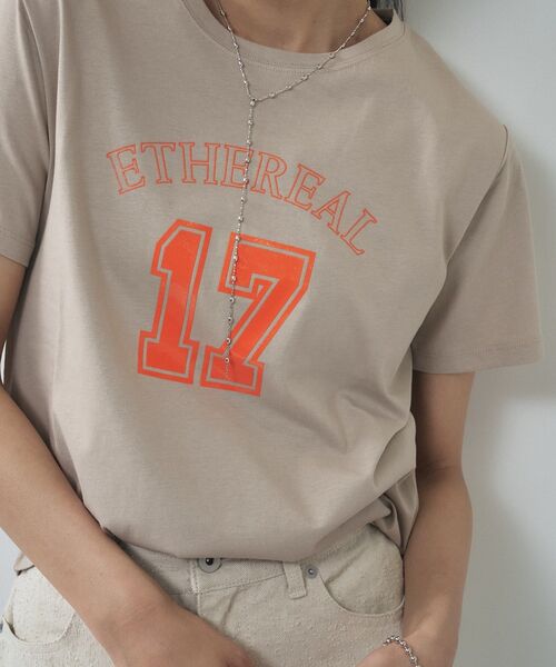 GALLEST（ギャレスト）の「ナンバリングTシャツ（Tシャツ/カットソー・レディース・ベージュ/ホワイト/ブラック・38）」の11枚目の写真