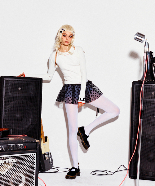 HIGHTIDEFRANKIE(ハイタイドフランキー)の「Bolero Lace Halter Set White(カーディガン/ボレロ・レディース・ホワイト・FREE)」の4枚目の写真