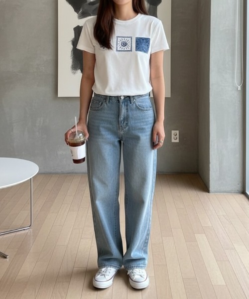 WEGO(ウィゴー)の「ライフモチーフコンパクトTシャツ(Tシャツ/カットソー・レディース・ブラック/ホワイト・LARGE/MEDIUM)」の9枚目の写真