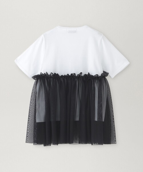 EPOCA(エポカ)の「【EPOCA STORIA】チュールコンビカットソー《WEB&EPOCA THE SHOP店舗限定》(Tシャツ/カットソー・レディース・ブラック/ホワイト・40)」の3枚目の写真