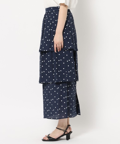 mysty woman(ミスティウーマン)の「ドットティアードスカート 678872(スカート・レディース・ブルー系その他/ホワイト系その他・FREE)」の16枚目の写真