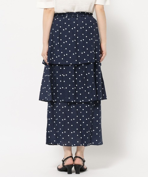 mysty woman(ミスティウーマン)の「ドットティアードスカート 678872(スカート・レディース・ブルー系その他/ホワイト系その他・FREE)」の17枚目の写真