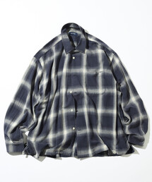 CAHLUMN/カウラム Magazine Pocket Open Collar Shirt(Ombre)/マガジン