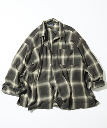 NAUTICA/ノーティカ ブリーチ オンブレ L/S オープンカラーチェックシャツ