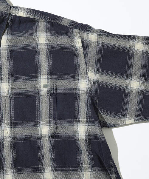 NAUTICA/ノーティカ ブリーチ オンブレ L/S オープンカラーチェック