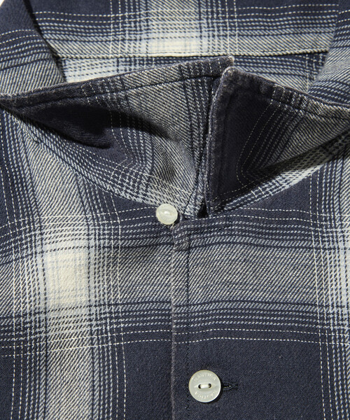 NAUTICA(ノーティカ)の「NAUTICA/ノーティカ ブリーチ オンブレ L/S オープンカラーチェックシャツ(シャツ/ブラウス・メンズ・ネイビー/ブラウン/オリーブ・MEDIUM/X-LARGE/LARGE)」の13枚目の写真