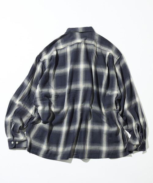 NAUTICA/ノーティカ ブリーチ オンブレ L/S オープンカラーチェック