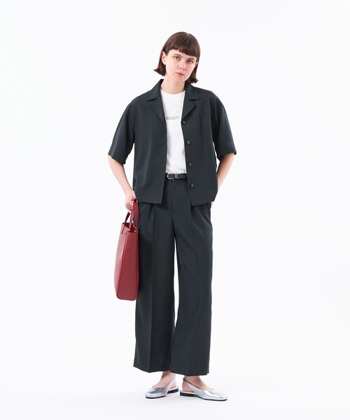 MACKINTOSH PHILOSOPHY(マッキントッシュ フィロソフィー)の「【WEB&一部店舗限定】ドライタッチオックスシャツ(シャツ/ブラウス・レディース・ダークネイビー/ベージュ・36/38)」の3枚目の写真