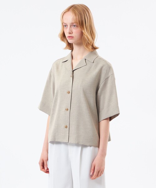 MACKINTOSH PHILOSOPHY(マッキントッシュ フィロソフィー)の「【WEB&一部店舗限定】ドライタッチオックスシャツ(シャツ/ブラウス・レディース・ダークネイビー/ベージュ・36/38)」の7枚目の写真