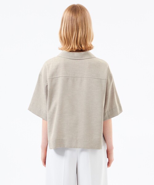 MACKINTOSH PHILOSOPHY(マッキントッシュ フィロソフィー)の「【WEB&一部店舗限定】ドライタッチオックスシャツ(シャツ/ブラウス・レディース・ダークネイビー/ベージュ・36/38)」の8枚目の写真
