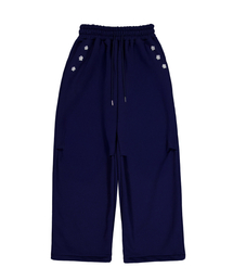 Crochet Sweat Pants (Navy)