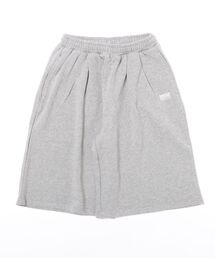 JEANS MATE（ジーンズメイト）の「【DISCUS/ディスカス】裏毛素材 タック入りハーフパンツ 綿100% アメカジ スポーツミックス ブランドロゴ きれいめ スウェットパンツ ルームウェア ワンマイルウェア（スウェットパンツ）」