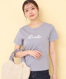 【接触冷感/UVケア】リボンテープロゴTシャツ《洗濯機OK》