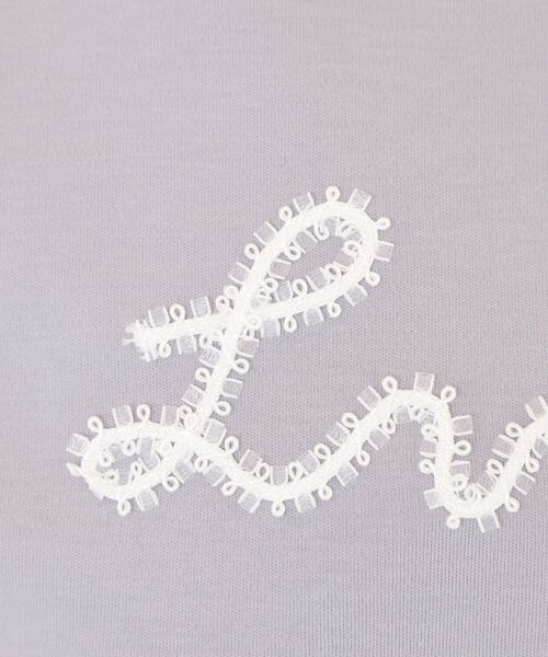 index(インデックス)の「【接触冷感/UVケア】リボンテープロゴTシャツ《洗濯機OK》(Tシャツ/カットソー・レディース・オフホワイト/ネイビー系5/ピンク/ダークグレー・40/38/36)」の12枚目の写真