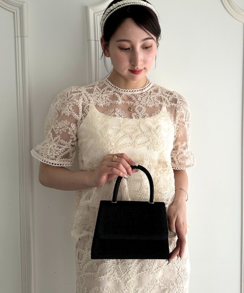 MYMOOD.(マイムード)の「2WAYスクエアハンドバッグ ショルダーバッグ パーティーバッグ結婚式 オケージョン パーティー お呼ばれ(クラッチバッグ・レディース・ゴールド/ブラック/シルバー・FREE)」の8枚目の写真