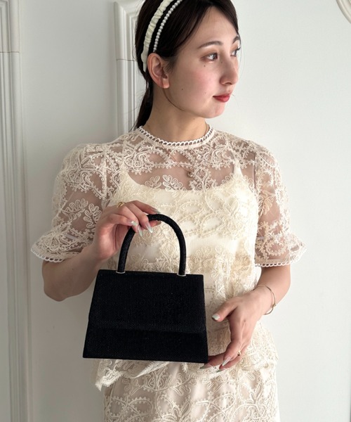 MYMOOD.(マイムード)の「2WAYスクエアハンドバッグ ショルダーバッグ パーティーバッグ結婚式 オケージョン パーティー お呼ばれ(クラッチバッグ・レディース・ゴールド/ブラック/シルバー・FREE)」の9枚目の写真