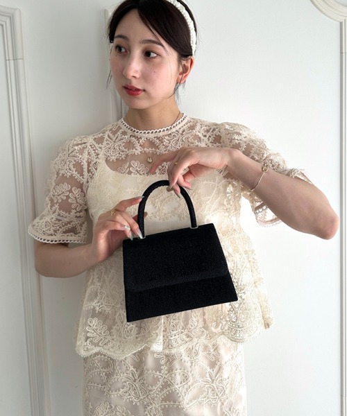 MYMOOD.(マイムード)の「2WAYスクエアハンドバッグ ショルダーバッグ パーティーバッグ結婚式 オケージョン パーティー お呼ばれ(クラッチバッグ・レディース・ゴールド/ブラック/シルバー・FREE)」の10枚目の写真