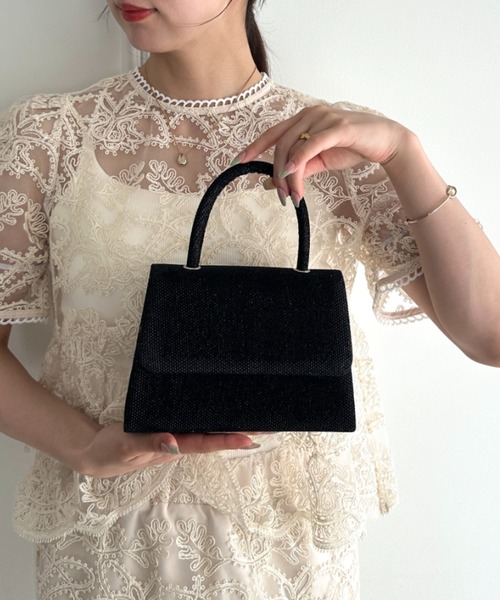MYMOOD.(マイムード)の「2WAYスクエアハンドバッグ ショルダーバッグ パーティーバッグ結婚式 オケージョン パーティー お呼ばれ(クラッチバッグ・レディース・ゴールド/ブラック/シルバー・FREE)」の7枚目の写真